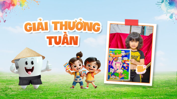 họa sĩ nhí đầu tiên nhận giải thưởng tuần cuộc thi vẽ Nha Khoa 5S