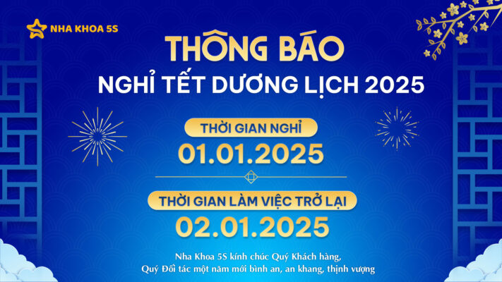 thông báo lịch nghỉ Tết nha khoa 5s