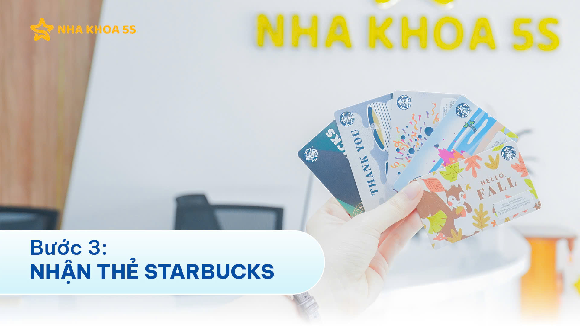 KHÁM NIỀNG RĂNG - RINH NGAY THẺ STARBUCKS TẠI NHA KHOA 5S tặng thẻ starbucks
