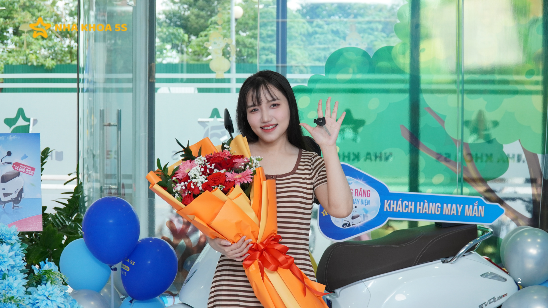 CHÚC MỪNG ĐỒNG NIỀNG THANH TIỀN TRÚNG XE MÁY ĐIỆN VINFAST ĐỢT 1 niềng răng trúng xe