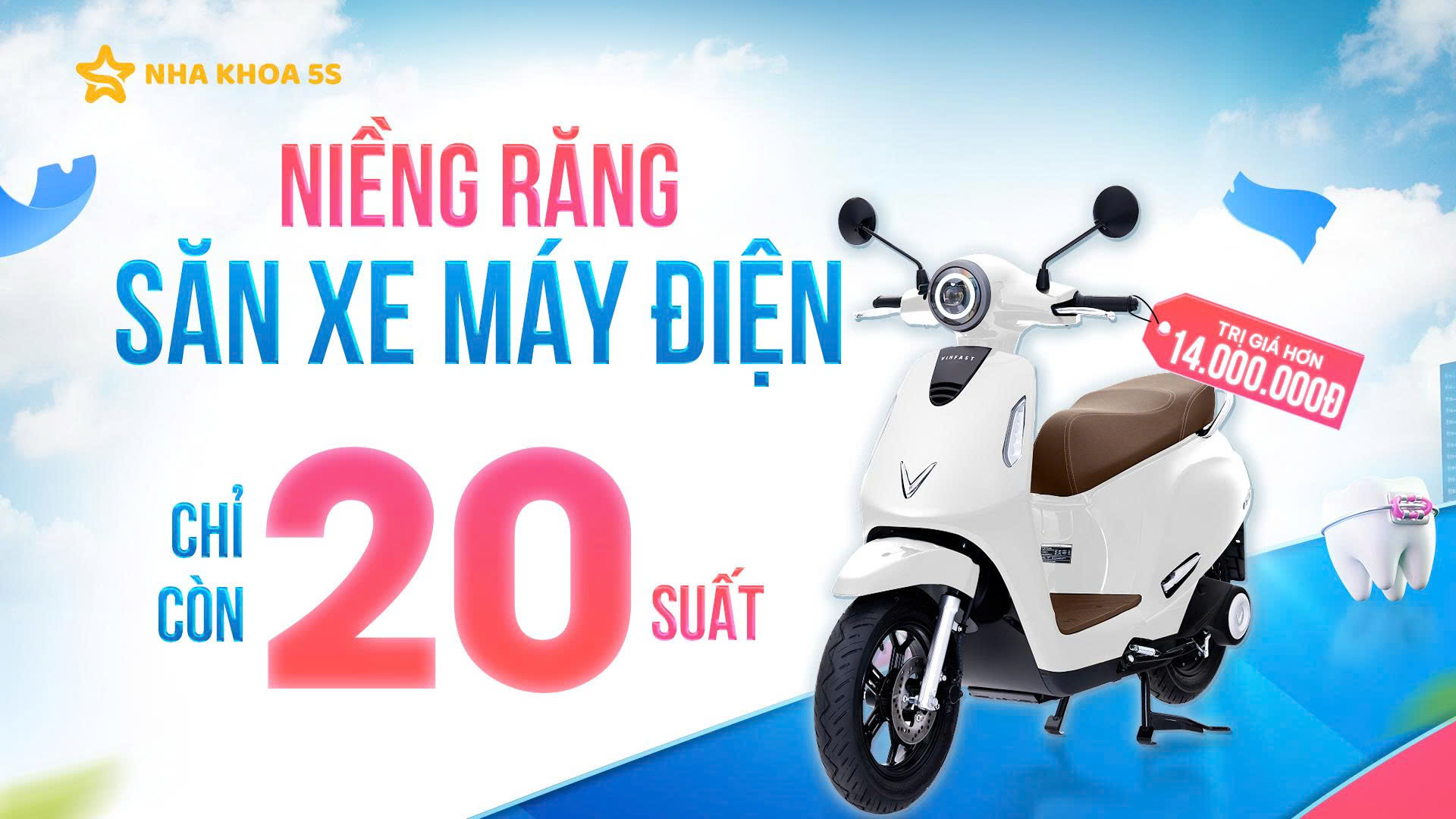 HẾT SLOT ĐỢT 1 - NIỀNG RĂNG SĂN XE MÁY ĐIỆN ĐỢT 2 ĐÃ BẮT ĐẦU niềng răng săn xe máy điện