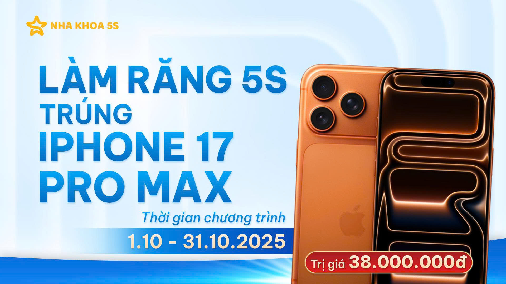 LÀM RĂNG 5S – TRÚNG IPHONE 17 PRO MAX