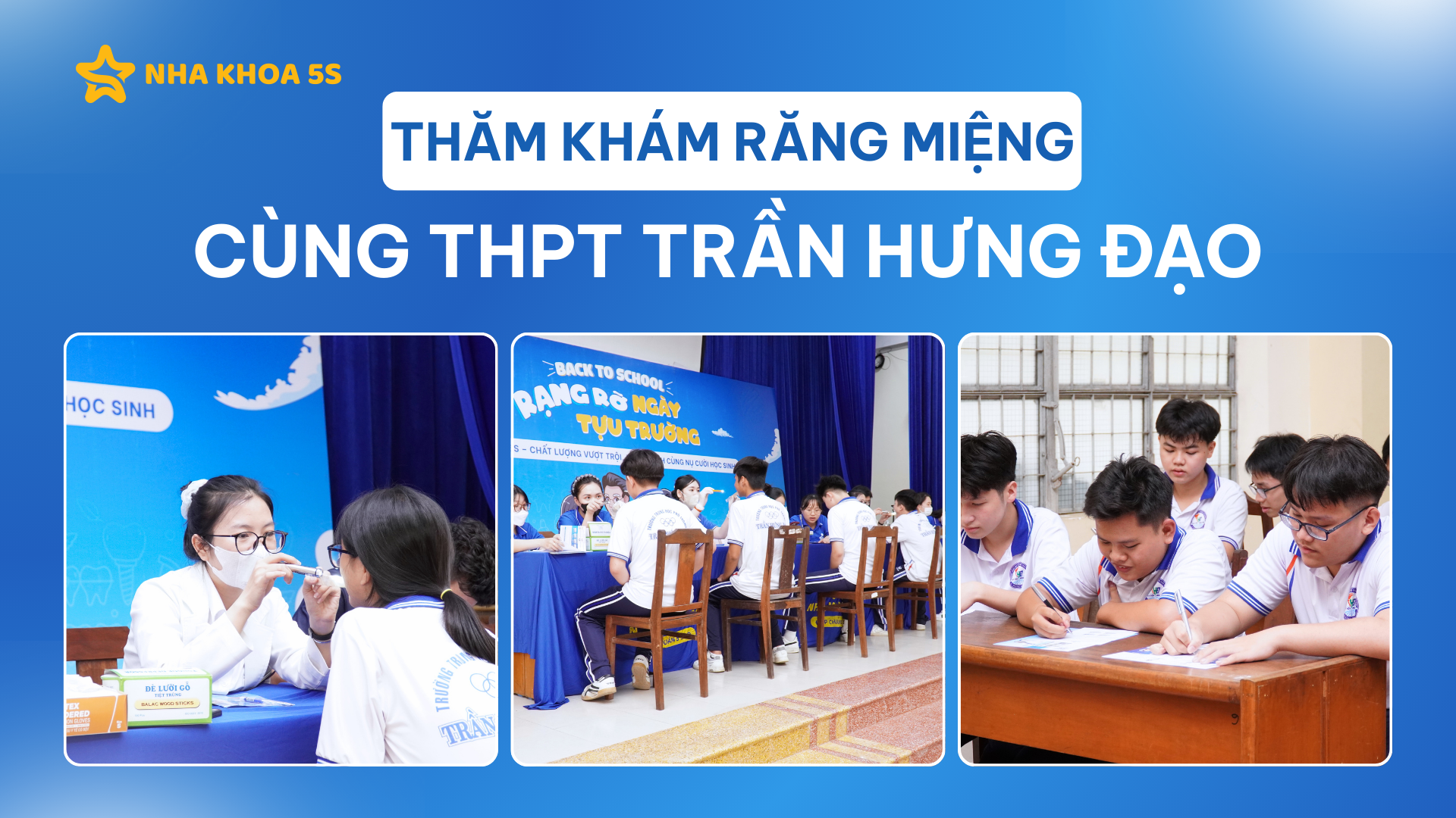 NHA KHOA HỌC ĐƯỜNG THPT TRẦN HƯNG ĐẠO: 650 HỌC SINH ĐƯỢC THĂM KHÁM RĂNG MIỆNG MIỄN PHÍ