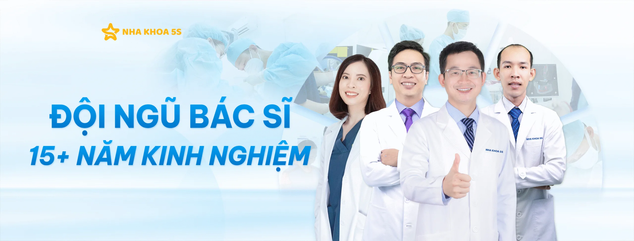 Đội ngũ bác sĩ 15+ năm kinh nghiệm