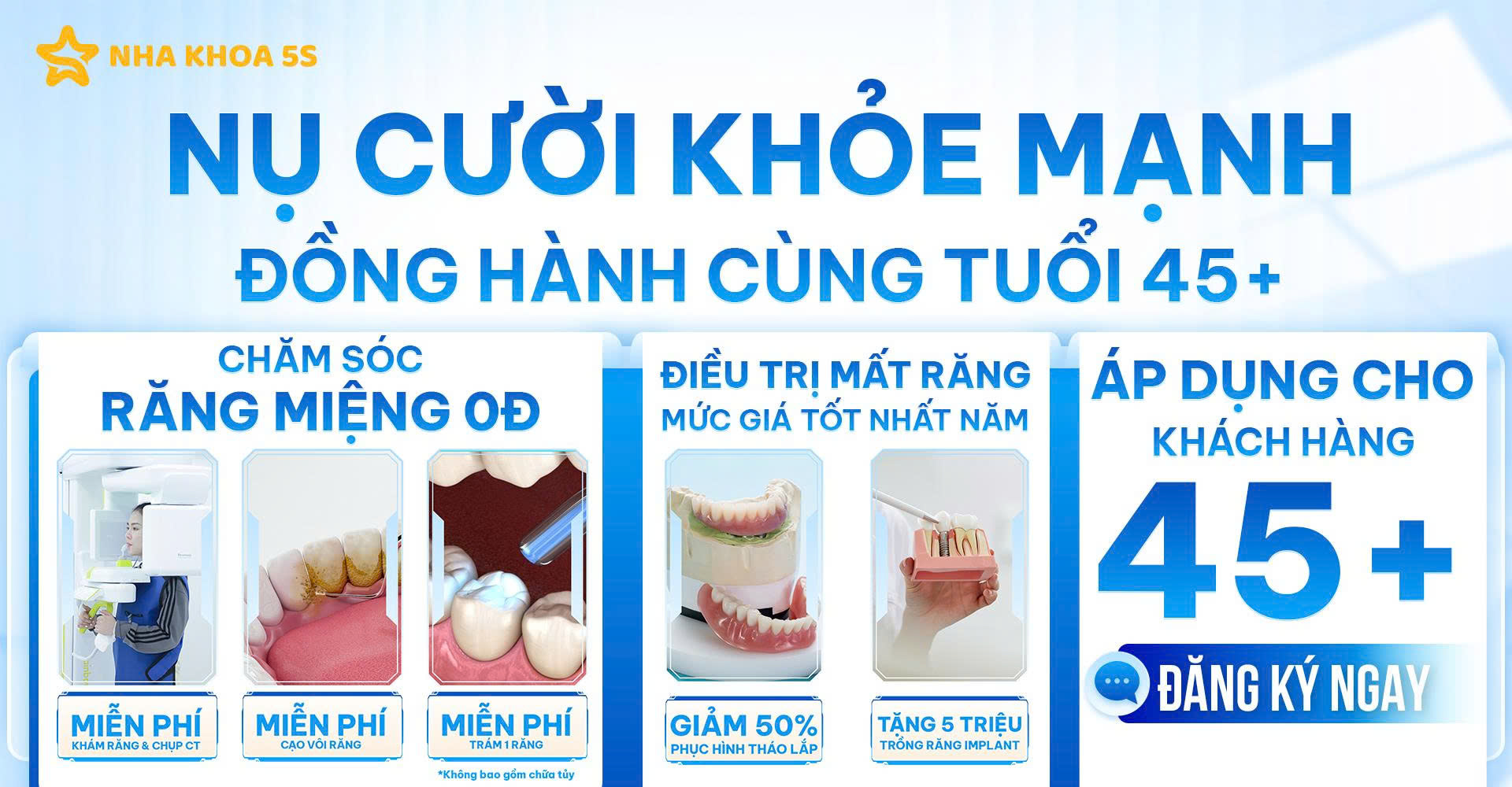 Ưu Đãi Dành Cho Khách Hàng Trên 45 Tuổi – Miễn Phí Thăm Khám, Giảm Đến 50%