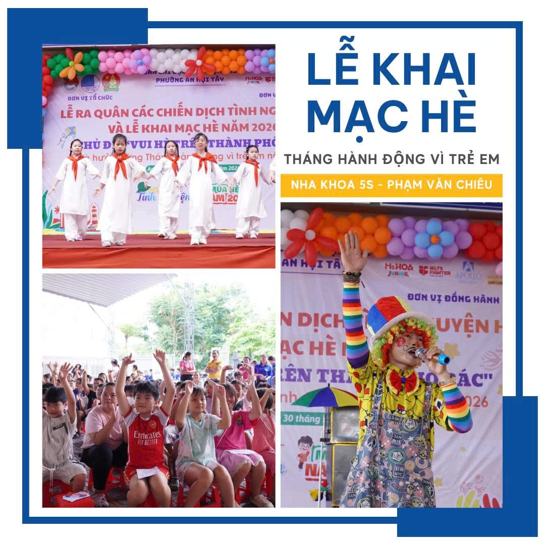 Nha Khoa 5S Đồng Hành Lễ Khai Mạc Hè 2026 Tại Phường Thông Tây Hội Nha Khoa 5S Đồng Hành Lễ Khai Mạc Hè 2026 Tại Phường Thông Tây Hội