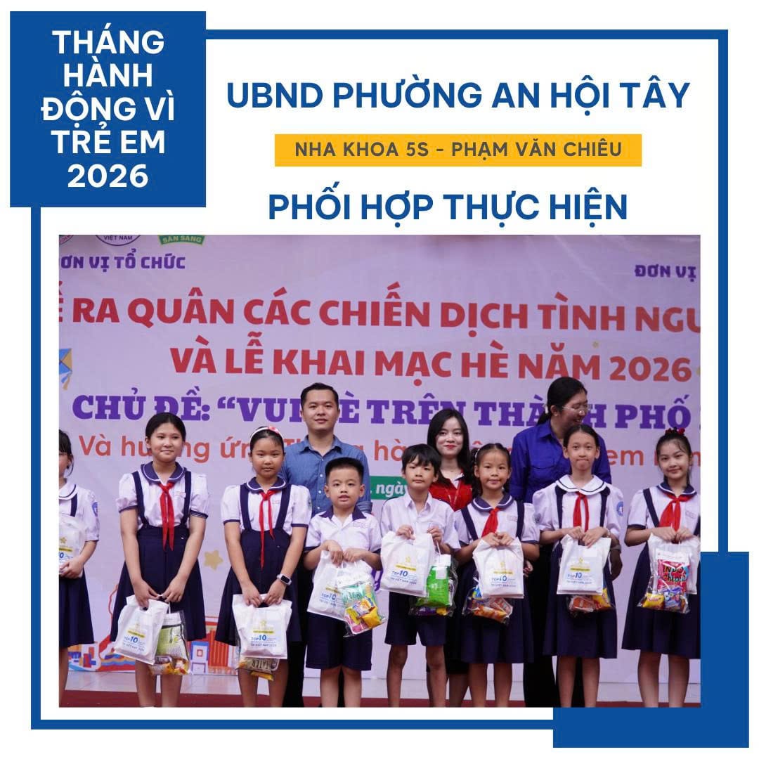 Nha Khoa 5S Đồng Hành Lễ Khai Mạc Hè 2026 Tại Phường Thông Tây Hội Nha Khoa 5S Đồng Hành Lễ Khai Mạc Hè 2026 Tại Phường Thông Tây Hội