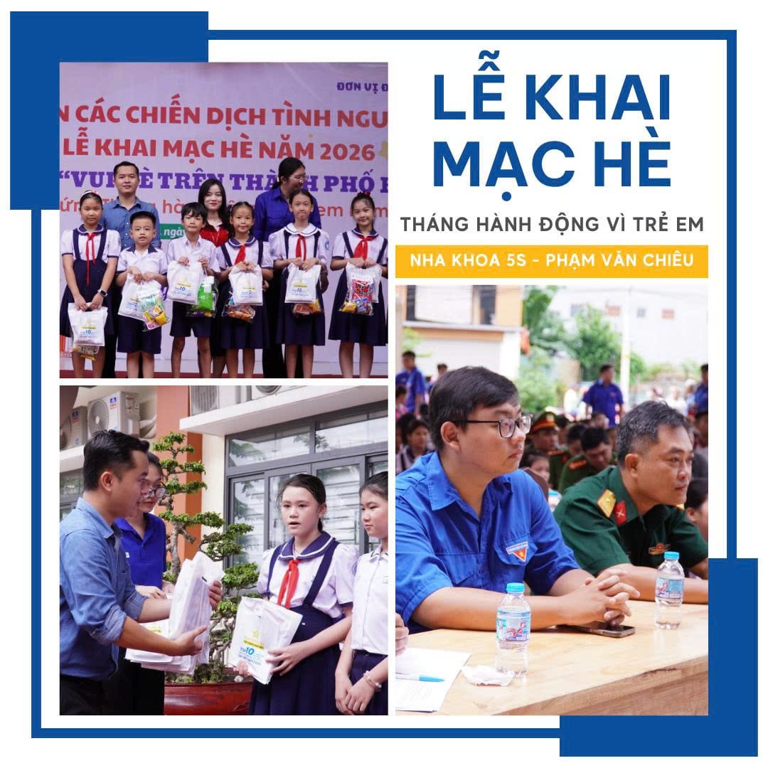 Nha Khoa 5S Đồng Hành Lễ Khai Mạc Hè 2026 Tại Phường Thông Tây Hội Nha Khoa 5S Đồng Hành Lễ Khai Mạc Hè 2026 Tại Phường Thông Tây Hội
