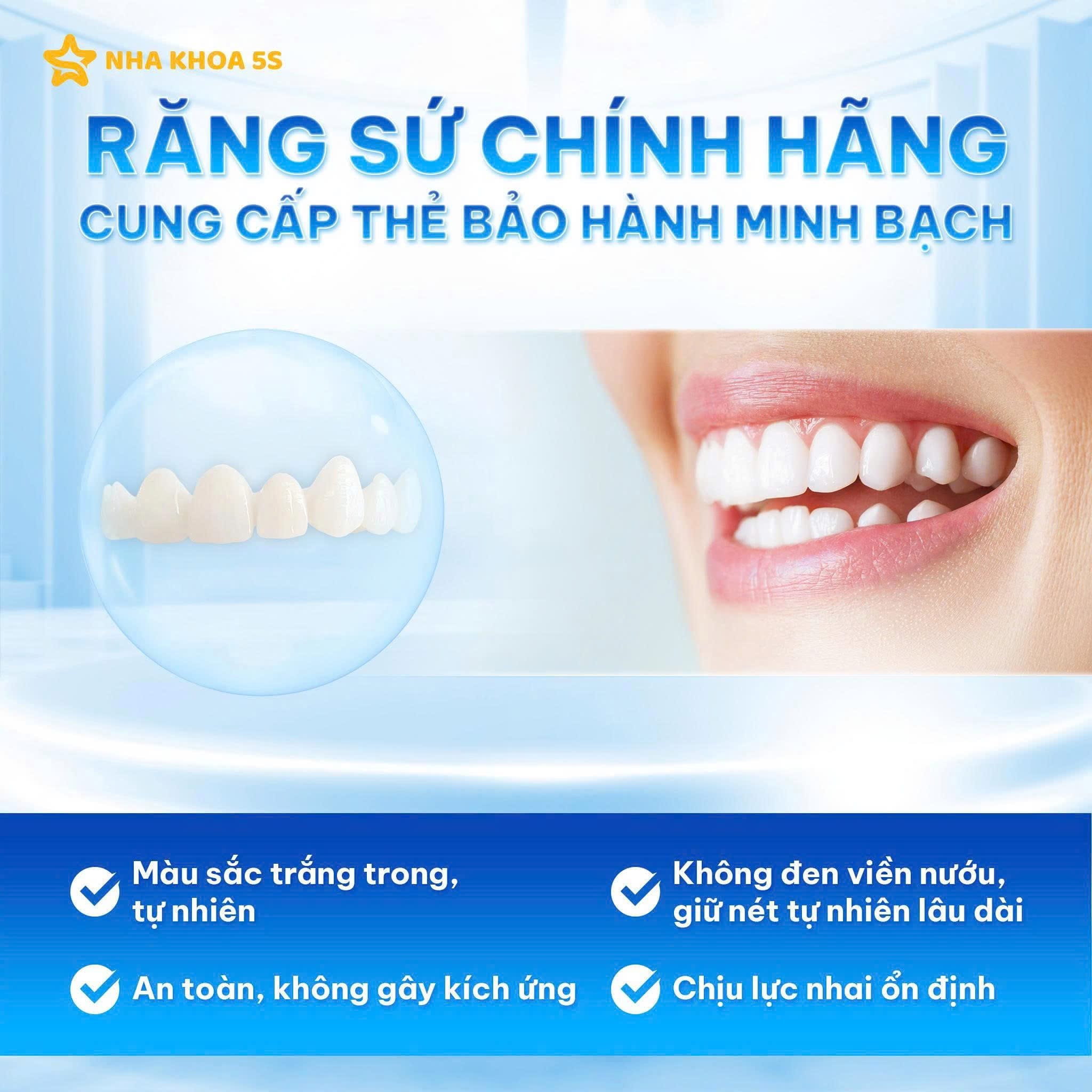 Ưu Điểm Của Bọc Răng Sứ Thẩm Mỹ Tại Nha Khoa 5S