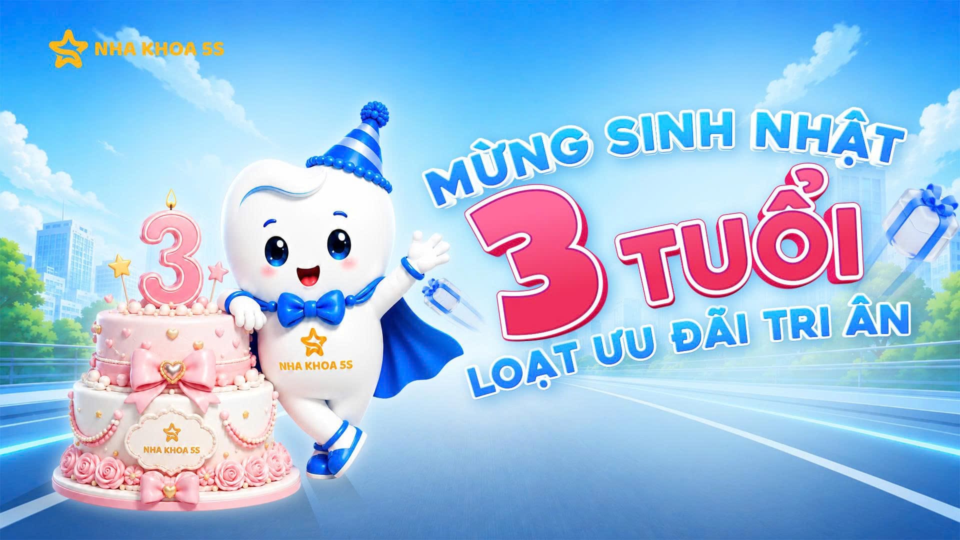Mừng Sinh Nhật 3 Tuổi - Nha Khoa 5S Mỹ Tho Tung Ưu Đãi Khủng Mừng Sinh Nhật 3 Tuổi &Amp;#8211; Nha Khoa 5S Mỹ Tho Tung Ưu Đãi Khủng