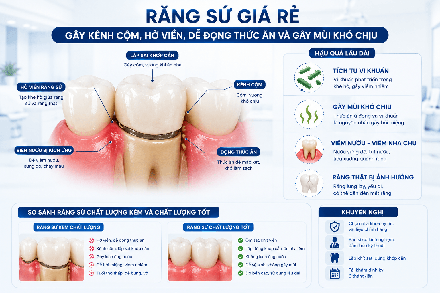 Răng Sứ Giá Rẻ Nguy Hiểm Thế Nào? 7 Rủi Ro Bạn Cần Biết Trước Khi Quyết Định