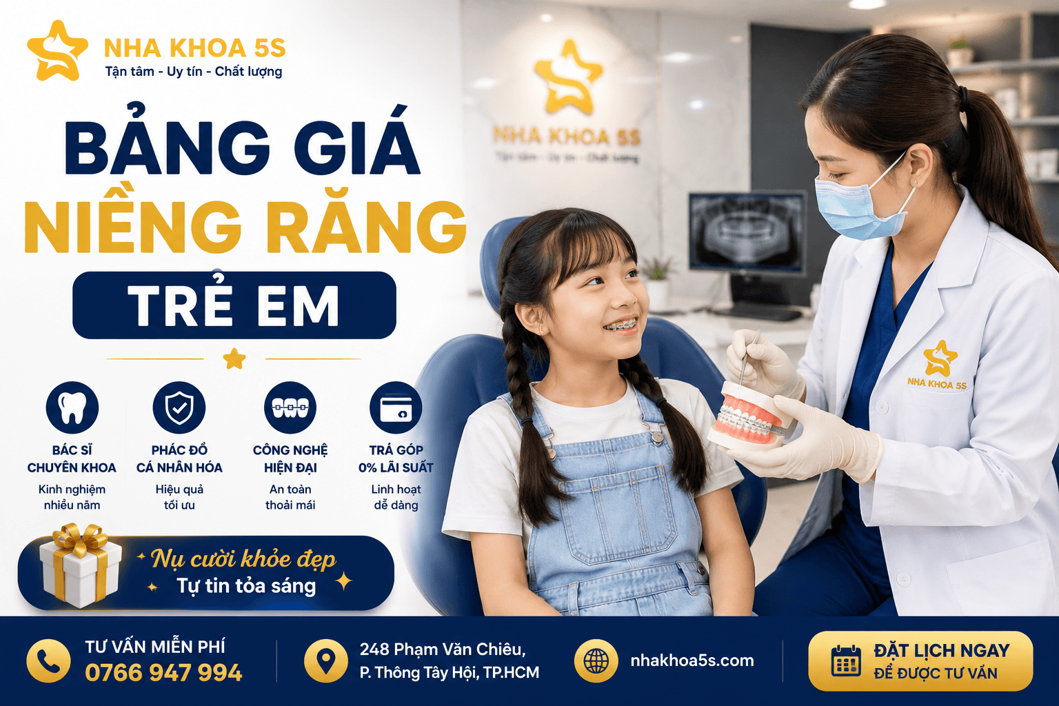 Bảng Giá Niềng Răng Trẻ Em Mới Nhất 2026 – Chi Phí Bao Nhiêu? Khi Nào Nên Can Thiệp Sớm?