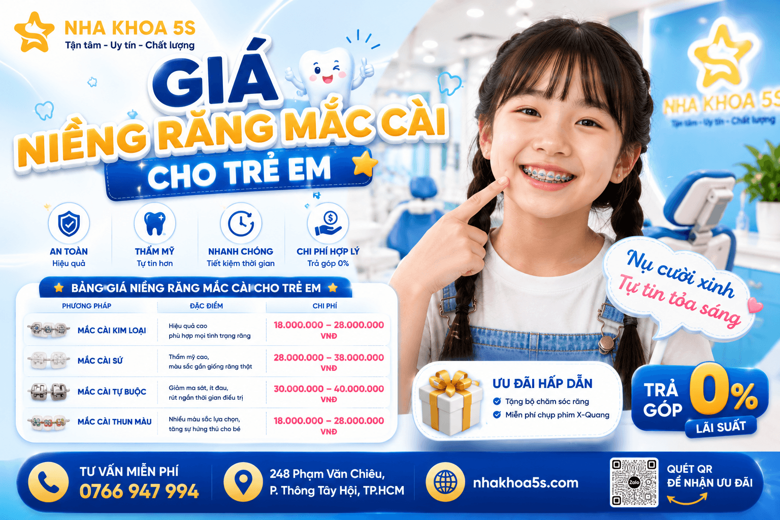 Bảng Giá Niềng Răng Trẻ Em Mới Nhất 2026 – Chi Phí Bao Nhiêu? Khi Nào Nên Can Thiệp Sớm?