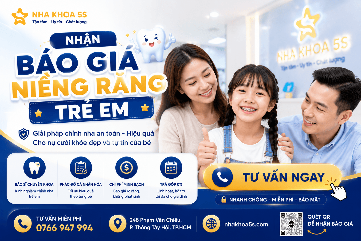 Bảng Giá Niềng Răng Trẻ Em Mới Nhất 2026 – Chi Phí Bao Nhiêu? Khi Nào Nên Can Thiệp Sớm?